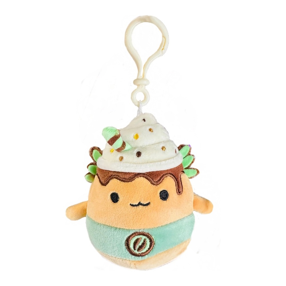 Nakobe Axolotl Latte 3.5" Squishmallow Clip NEW